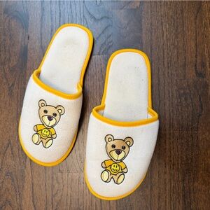 Drew house Cute Bear Slippers with Yellow Trim